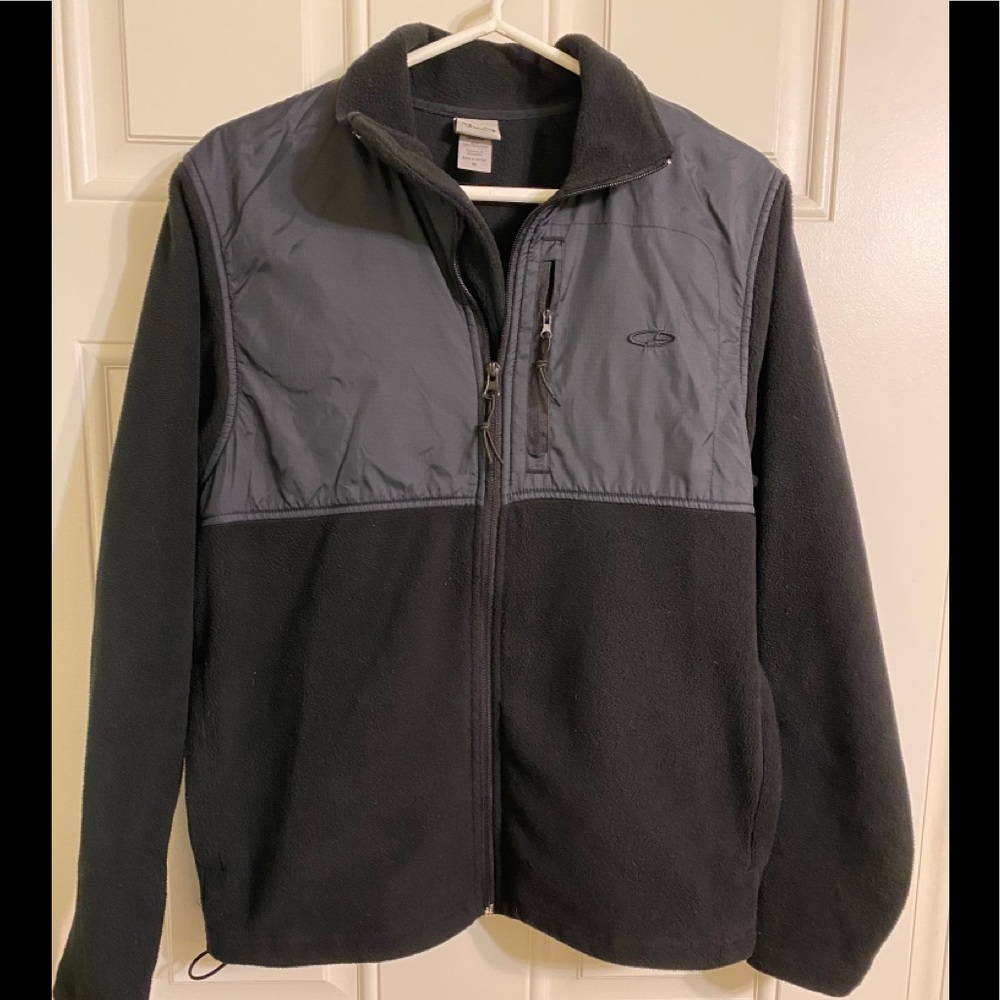 Champion Polyester Black Fleece Jacket-M